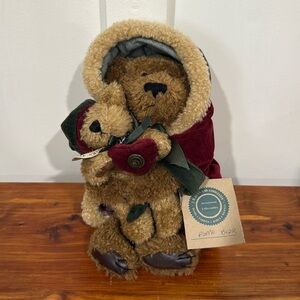 Vtg 1990's Christmas Boyd Bear Papa and Noelle Teddy Bear Set